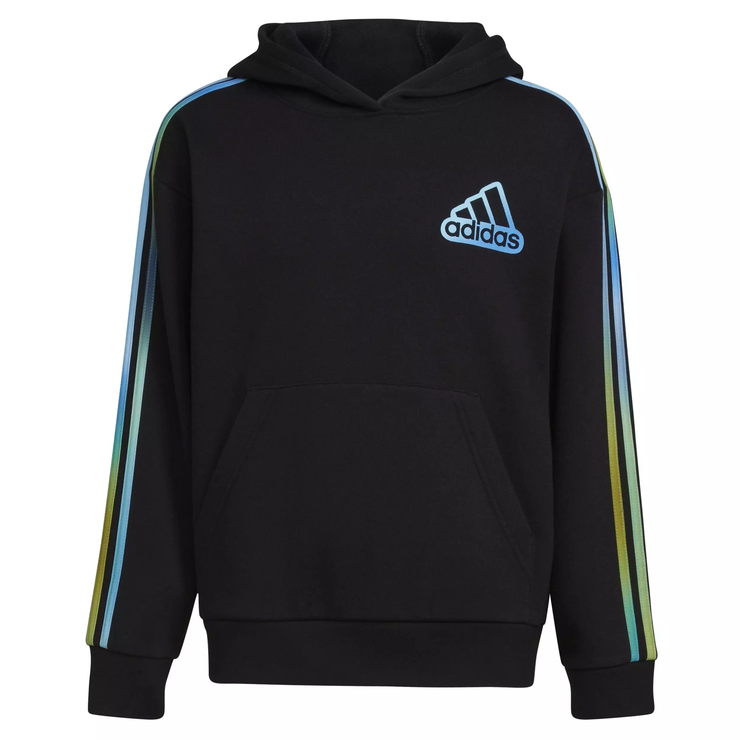 Adidas 3 best sale stripe pullover hoodie